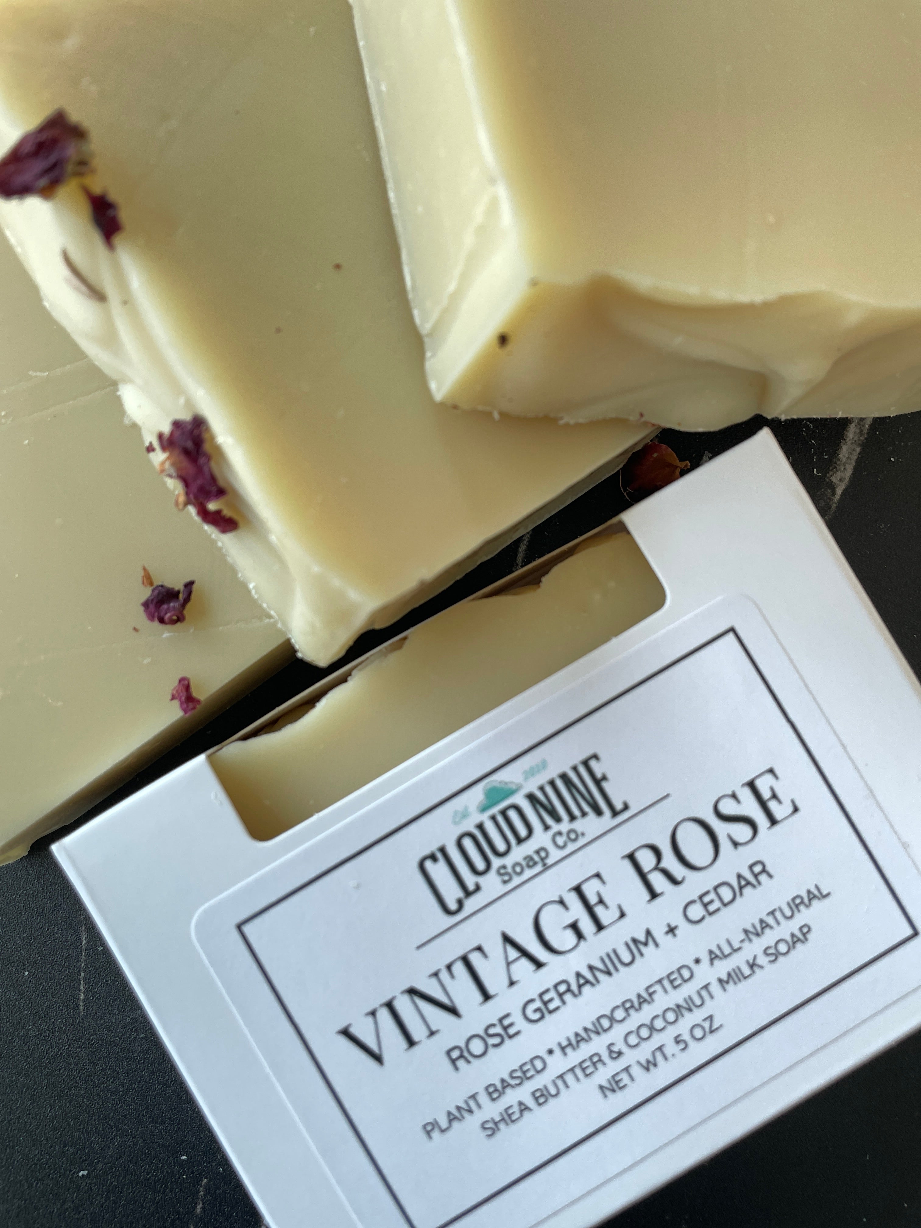 Vintage Rose Soap: Geranium, Lavender, Cedar – Cloud Nine Soap Co.