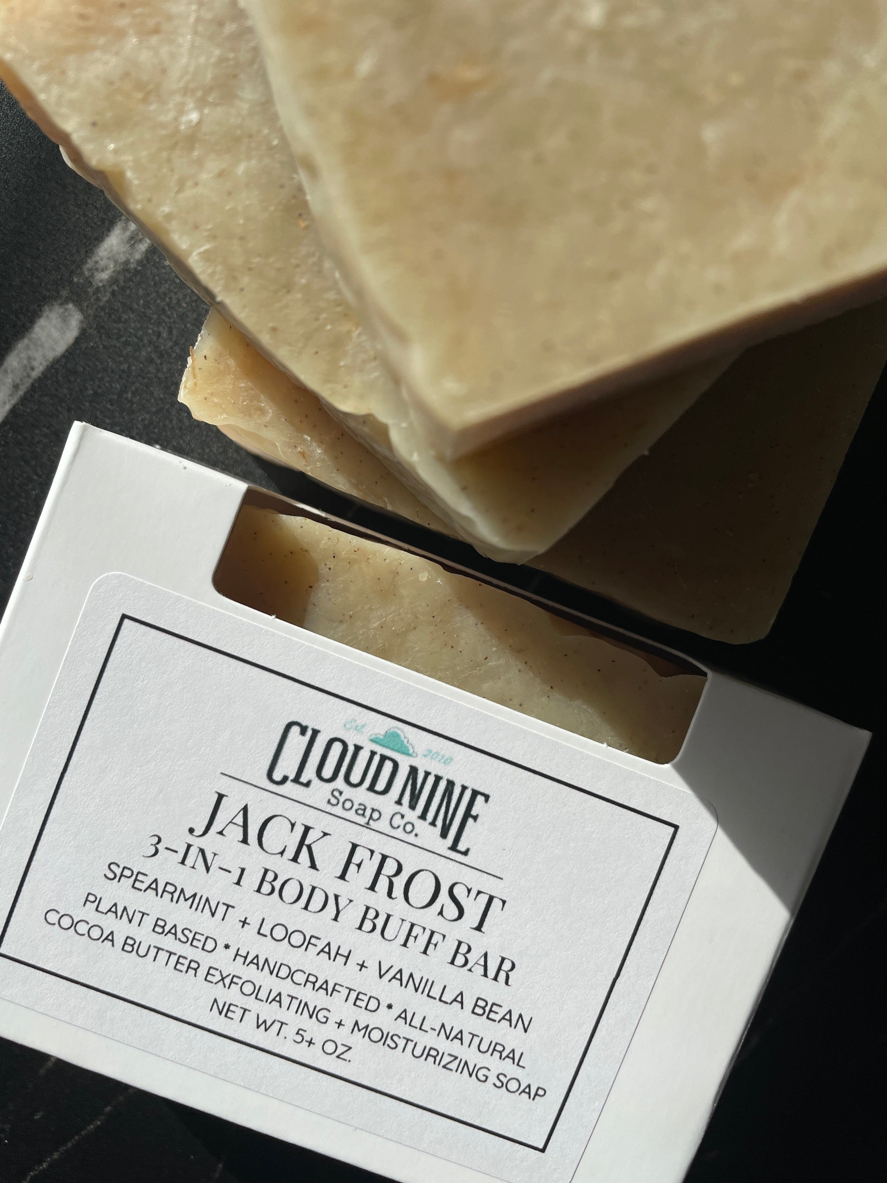 Body Buff Bar, Jack Frost: Peppermint, Sea Salt + Loofah