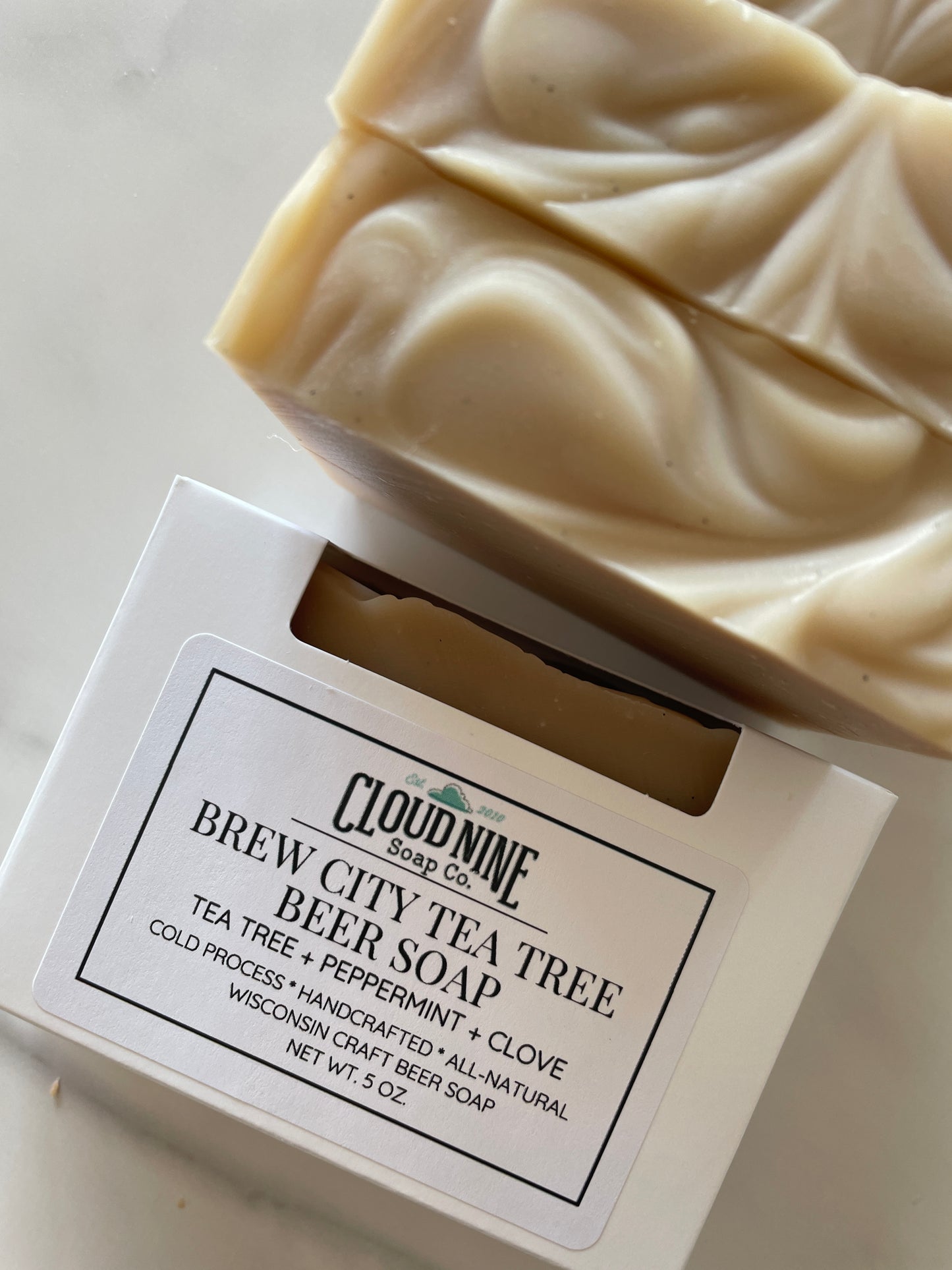 Brew City Tea Tree Beer Soap: Tea Tree, Peppermint, Clove