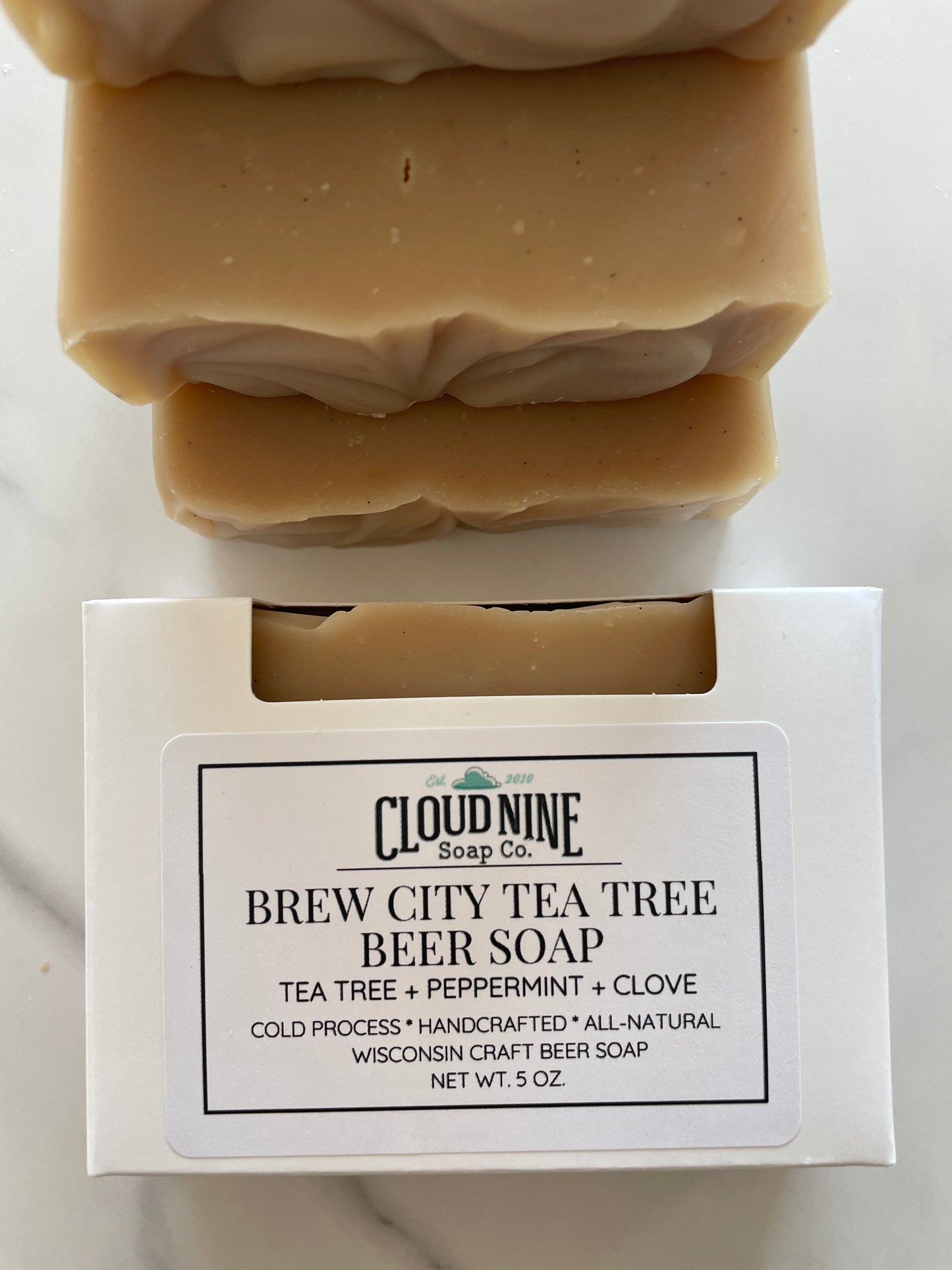 Brew City Tea Tree Beer Soap: Tea Tree, Peppermint, Clove