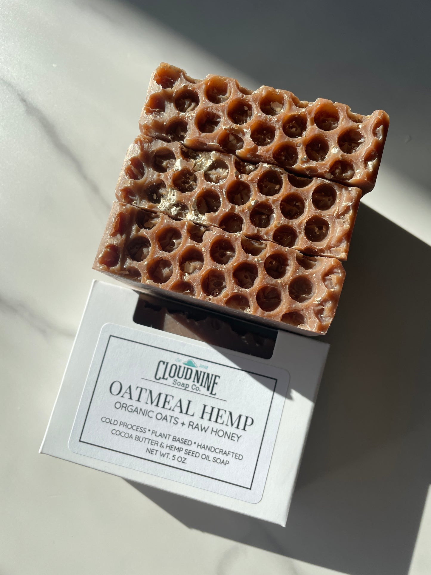 Oatmeal Hemp Soap: Organic Oats + Raw Honey