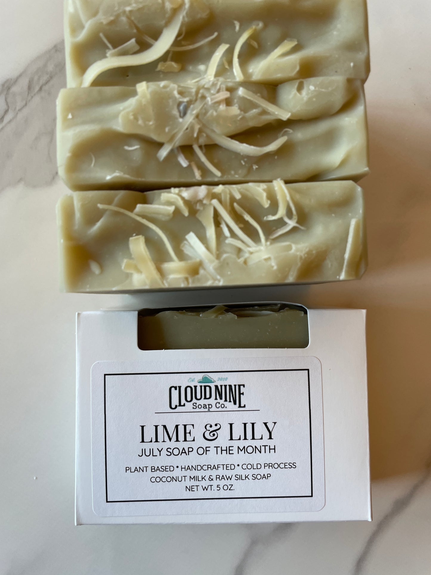 Soap of the Month, July, Lime & Lily: Fresh Squeezed Lime, Coconut + Lily